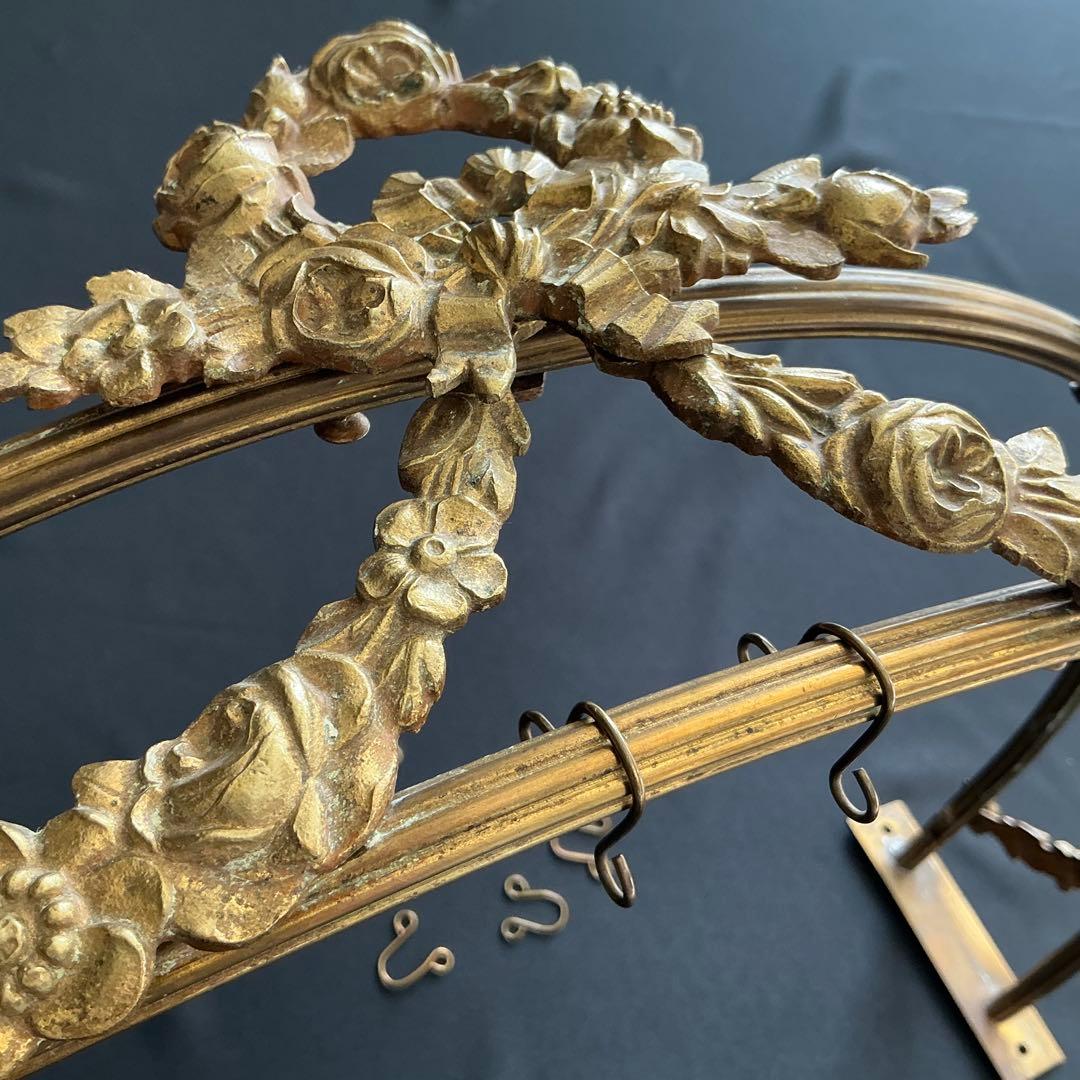 フランスアンティーク　シエル・ド・リット　ベッドの天蓋　ガーランド　オルモル