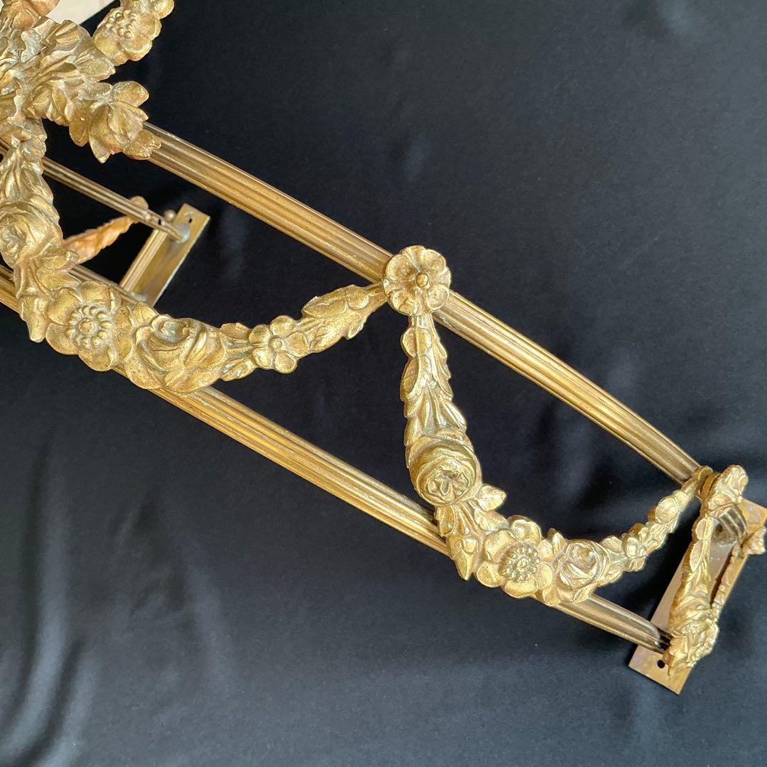 フランスアンティーク　シエル・ド・リット　ベッドの天蓋　ガーランド　オルモル