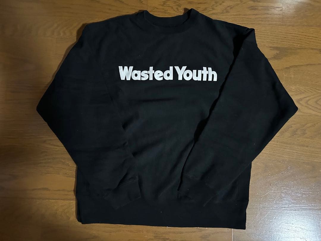 Wasted Youth クルーネックスウェット ブラック