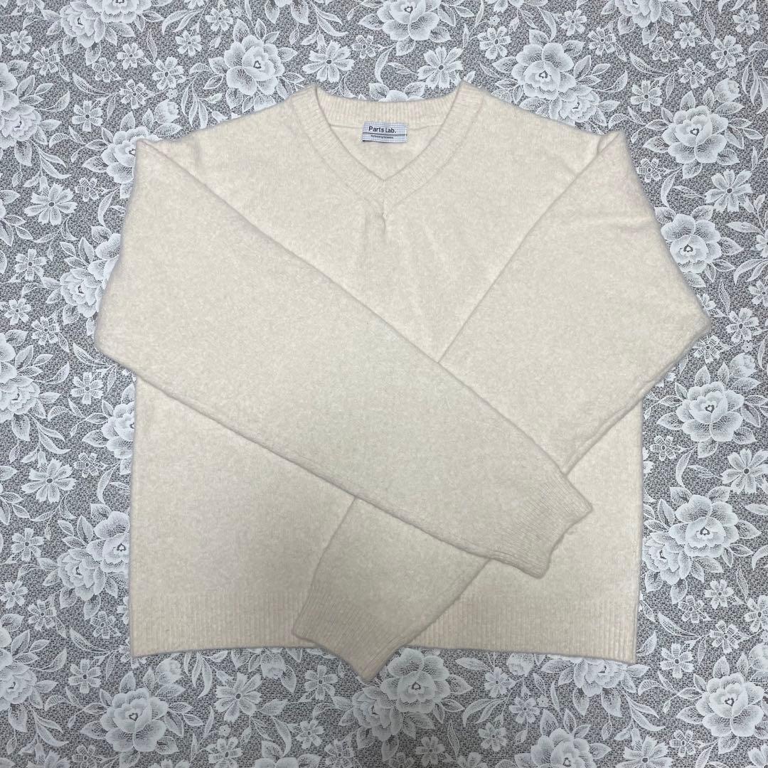 【完売品】【片方新品】Parts Lab. ニットS オフホワイト&ブラック