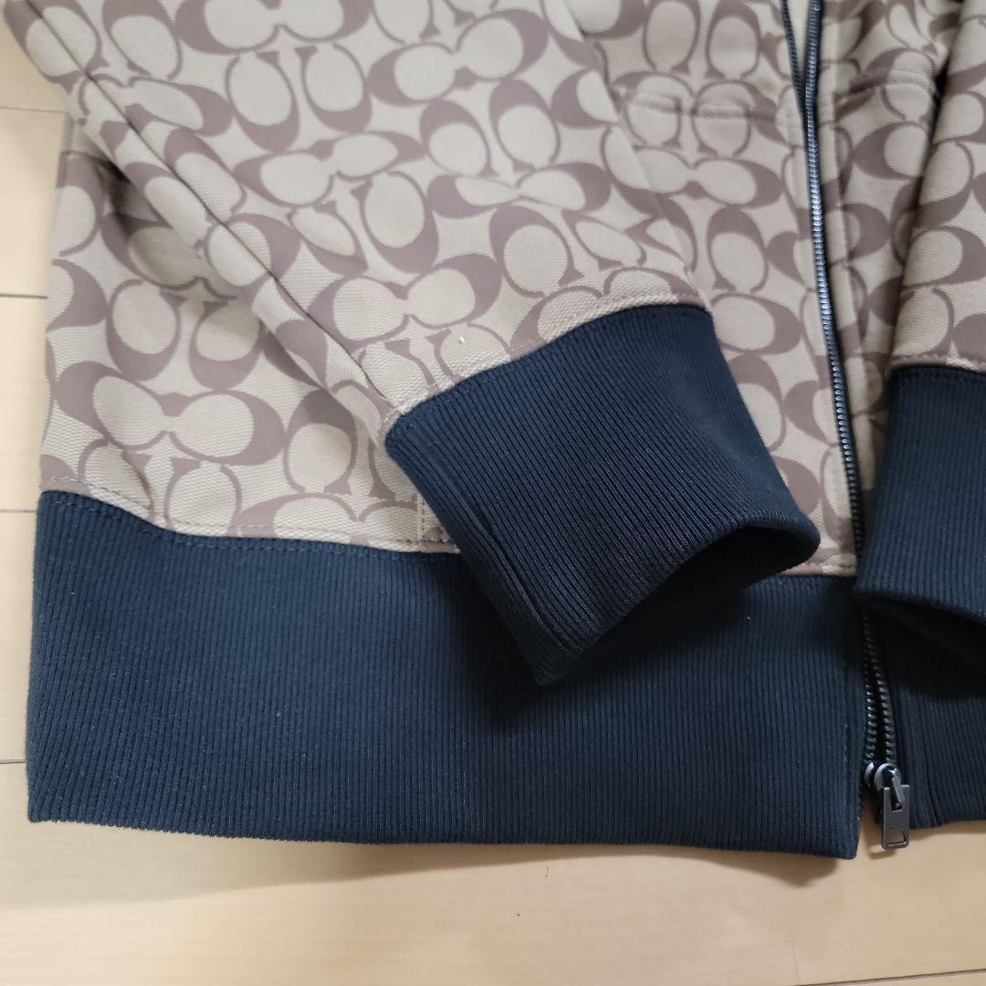 COACH フード付きパーカー シグネチャー ジップ フーディー L