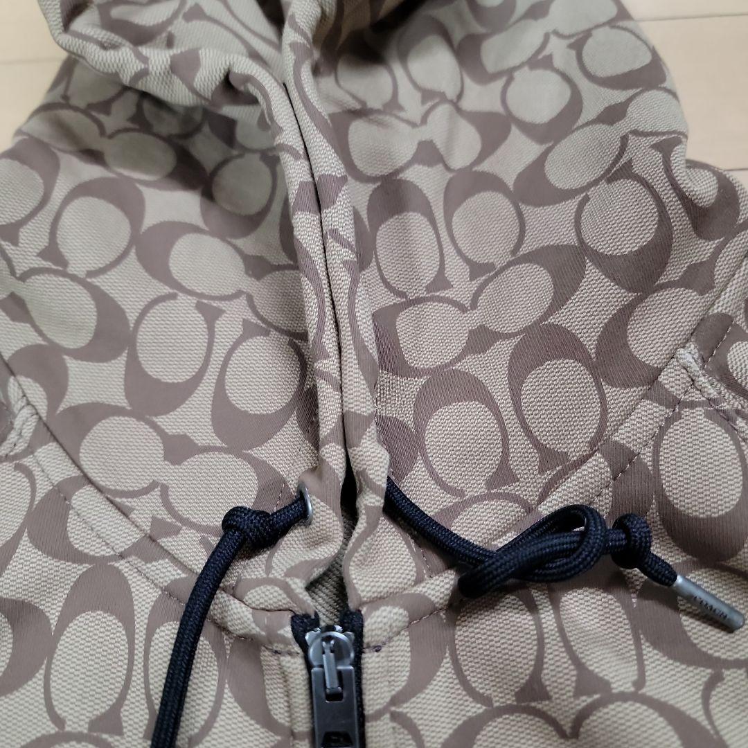 COACH フード付きパーカー シグネチャー ジップ フーディー L