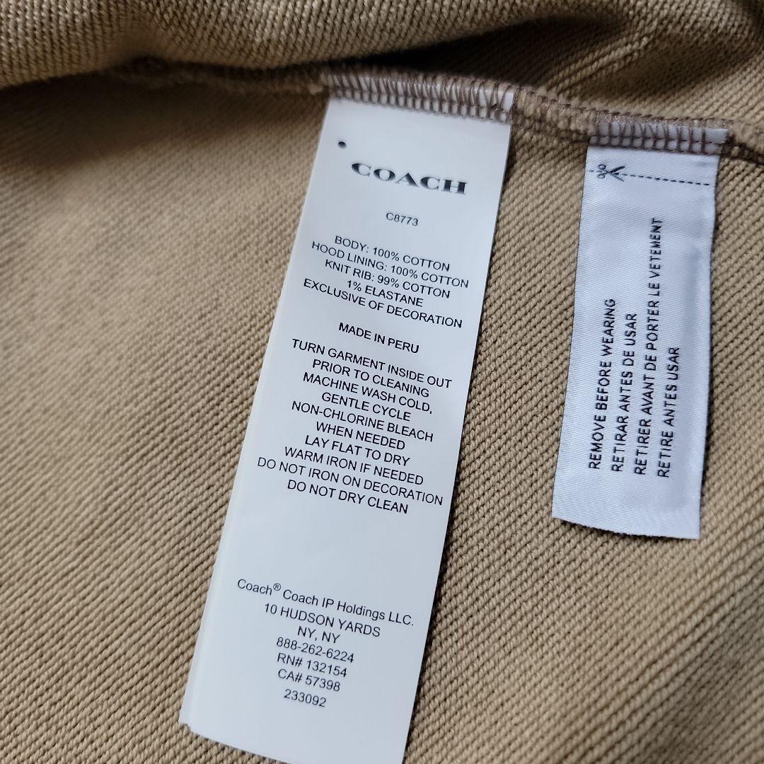 COACH フード付きパーカー シグネチャー ジップ フーディー L