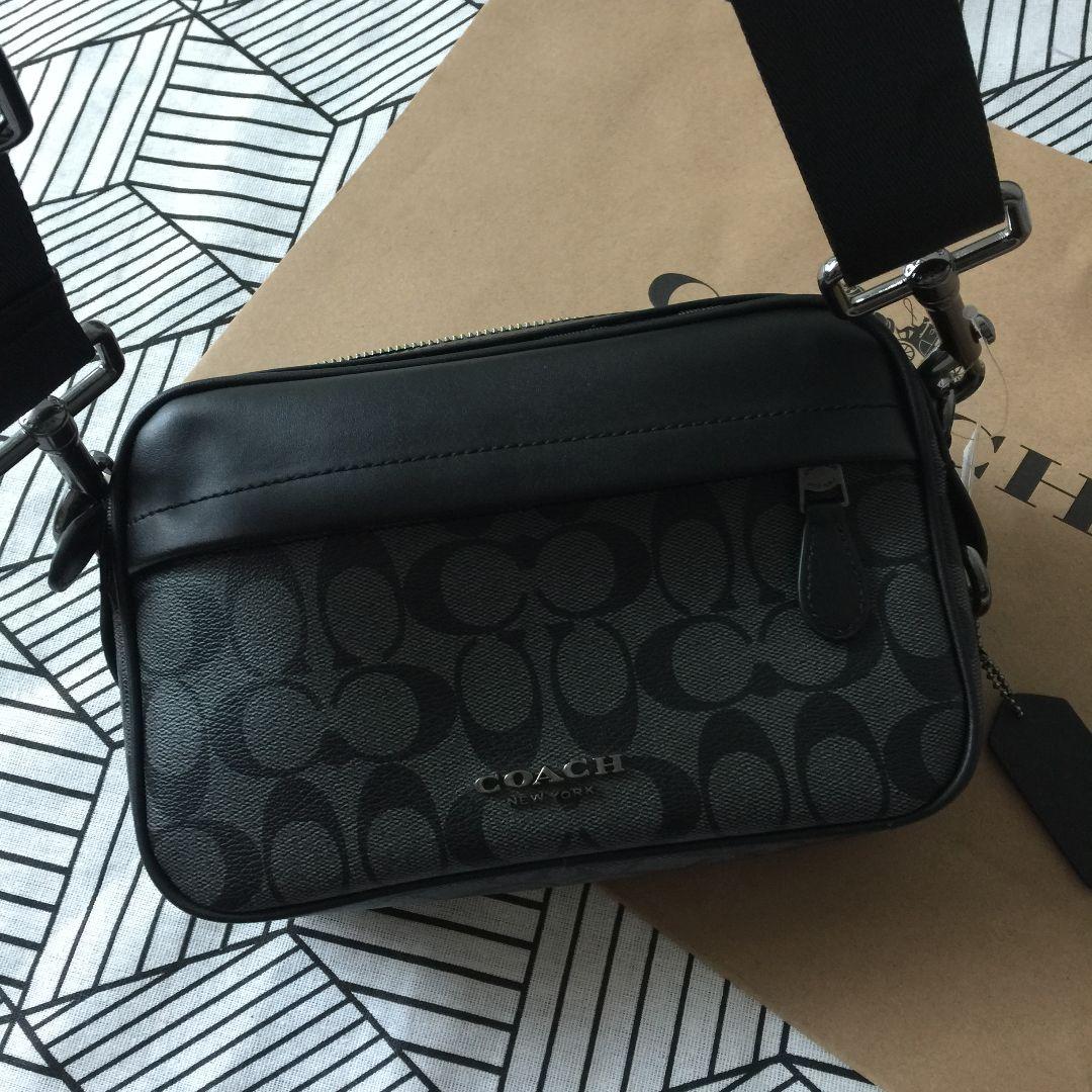 COACHコーチバッグ F50715 ブラック ショルダーバッグメンズバッグ