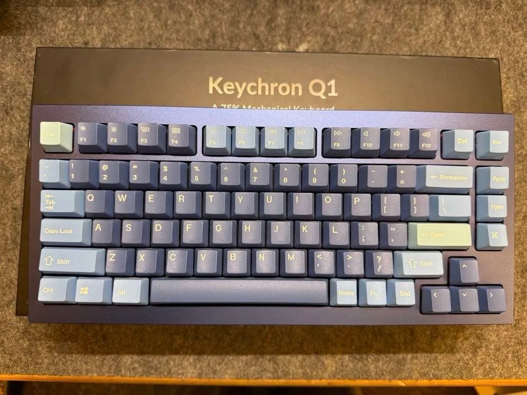 Keychron Q1 75%キーボード コイルケーブル カスタムキーキャップ