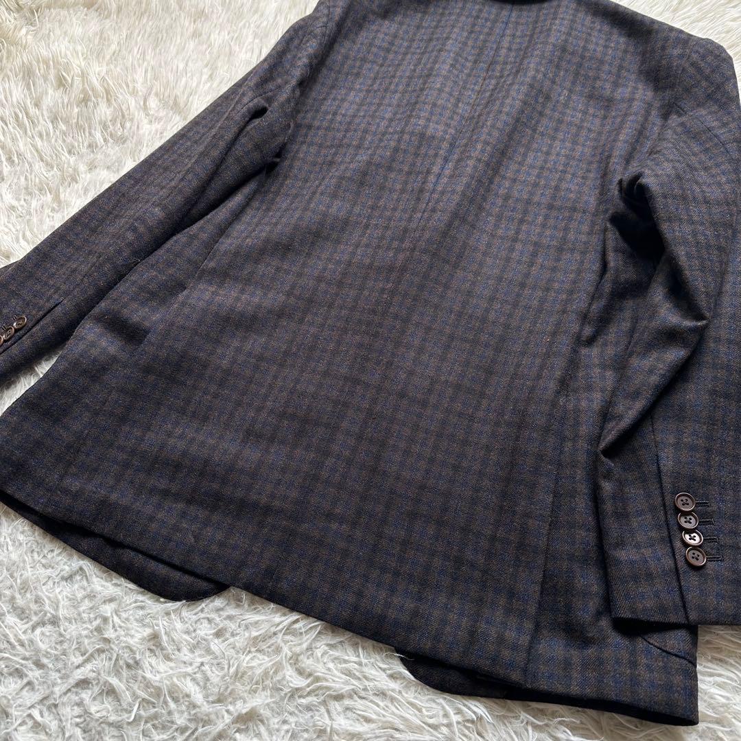 【トウアントゥ】ロロ・ピアーナ　ジャケット　チェック　シルク　カシミヤ