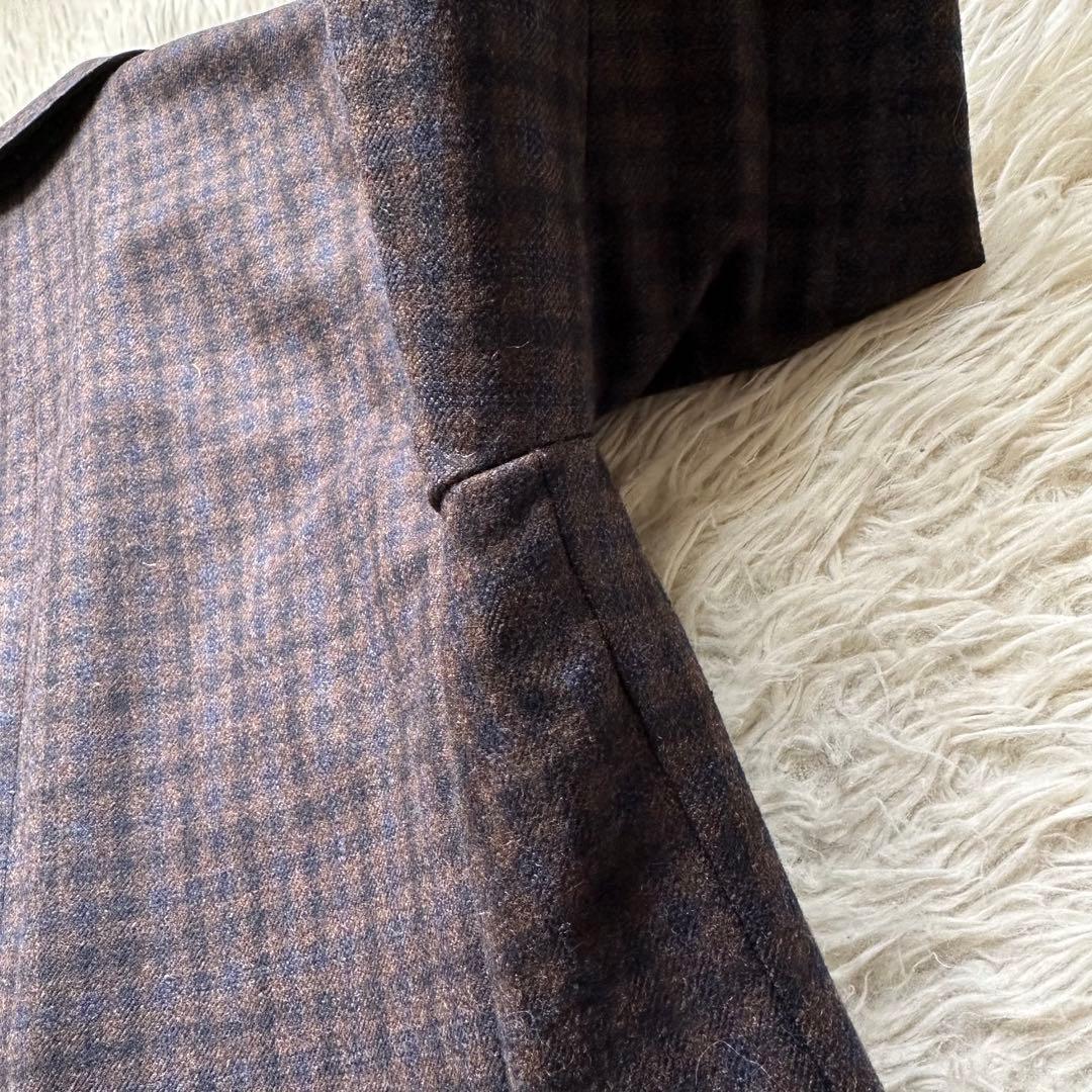【トウアントゥ】ロロ・ピアーナ　ジャケット　チェック　シルク　カシミヤ