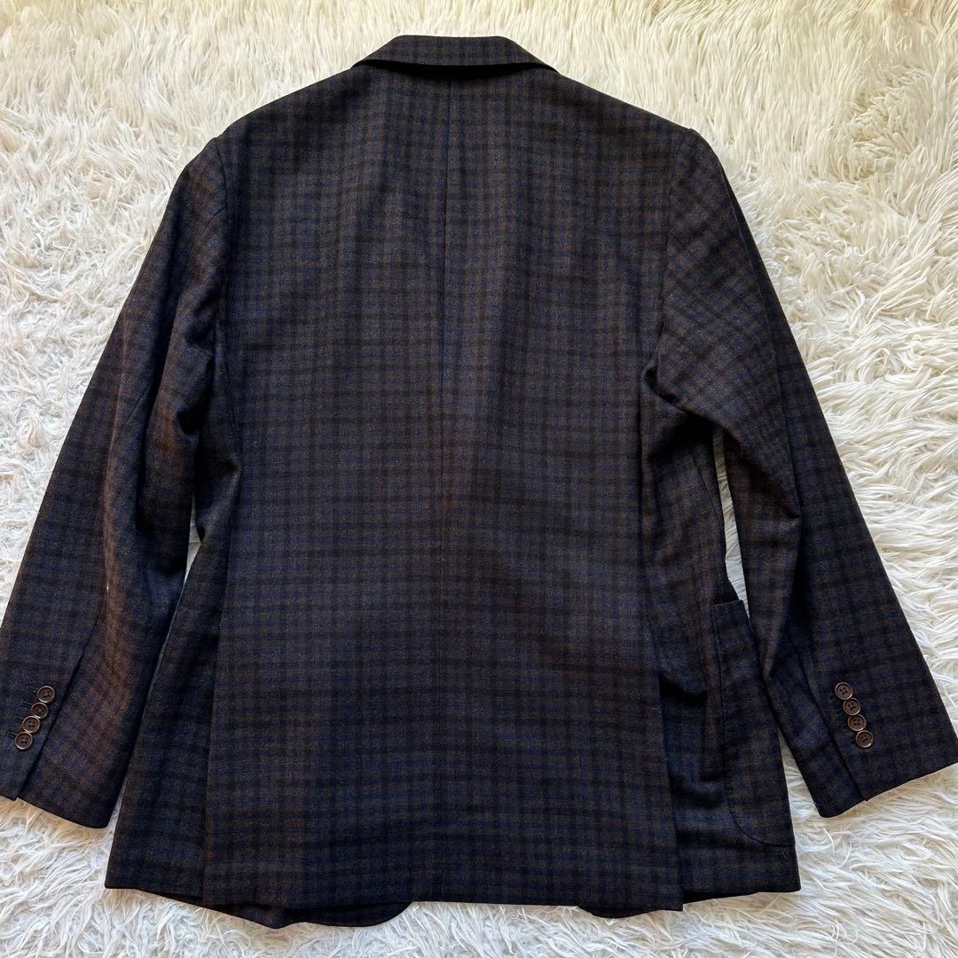 【トウアントゥ】ロロ・ピアーナ　ジャケット　チェック　シルク　カシミヤ
