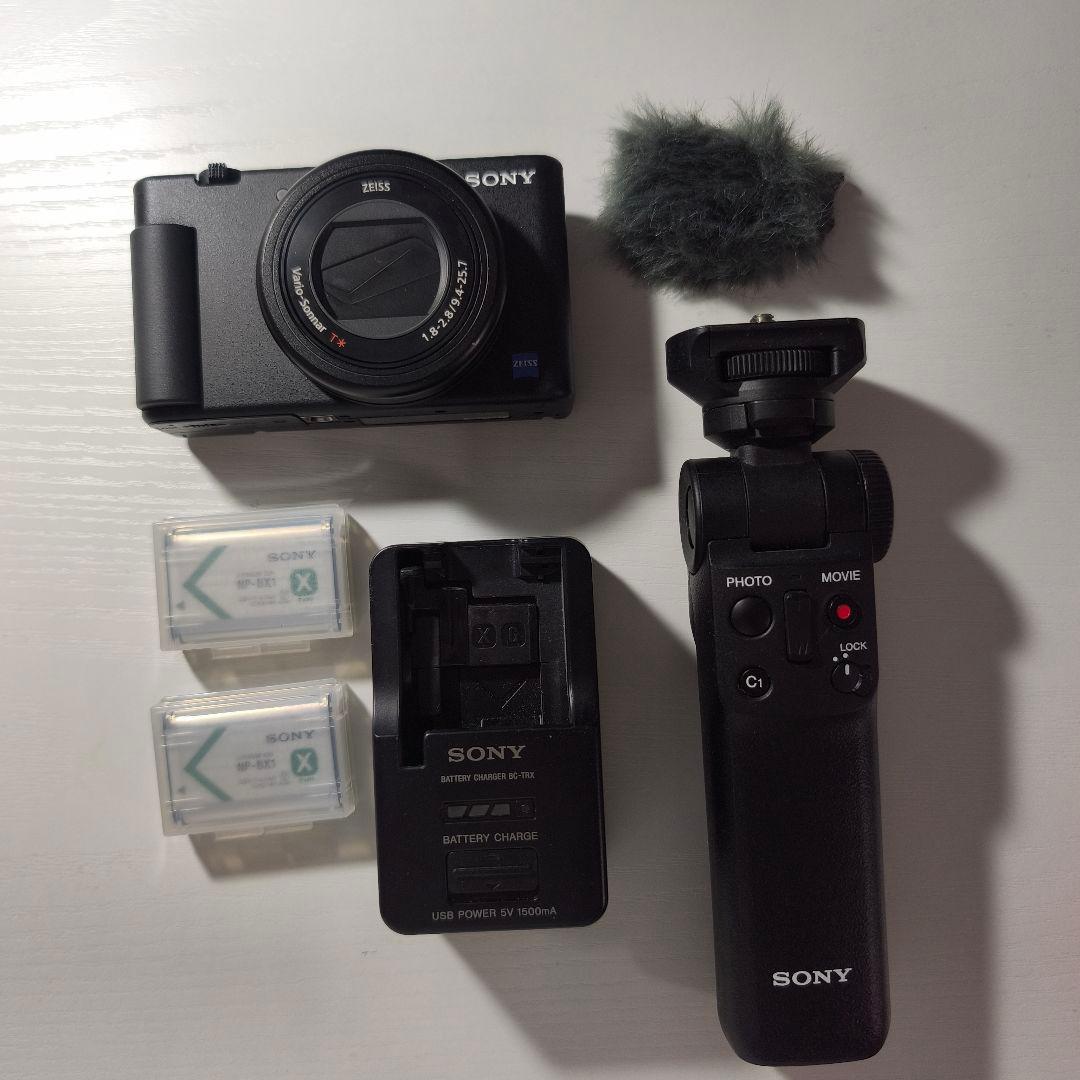 【中古】SONY ZV-1 ブラック シューティンググリップ付き