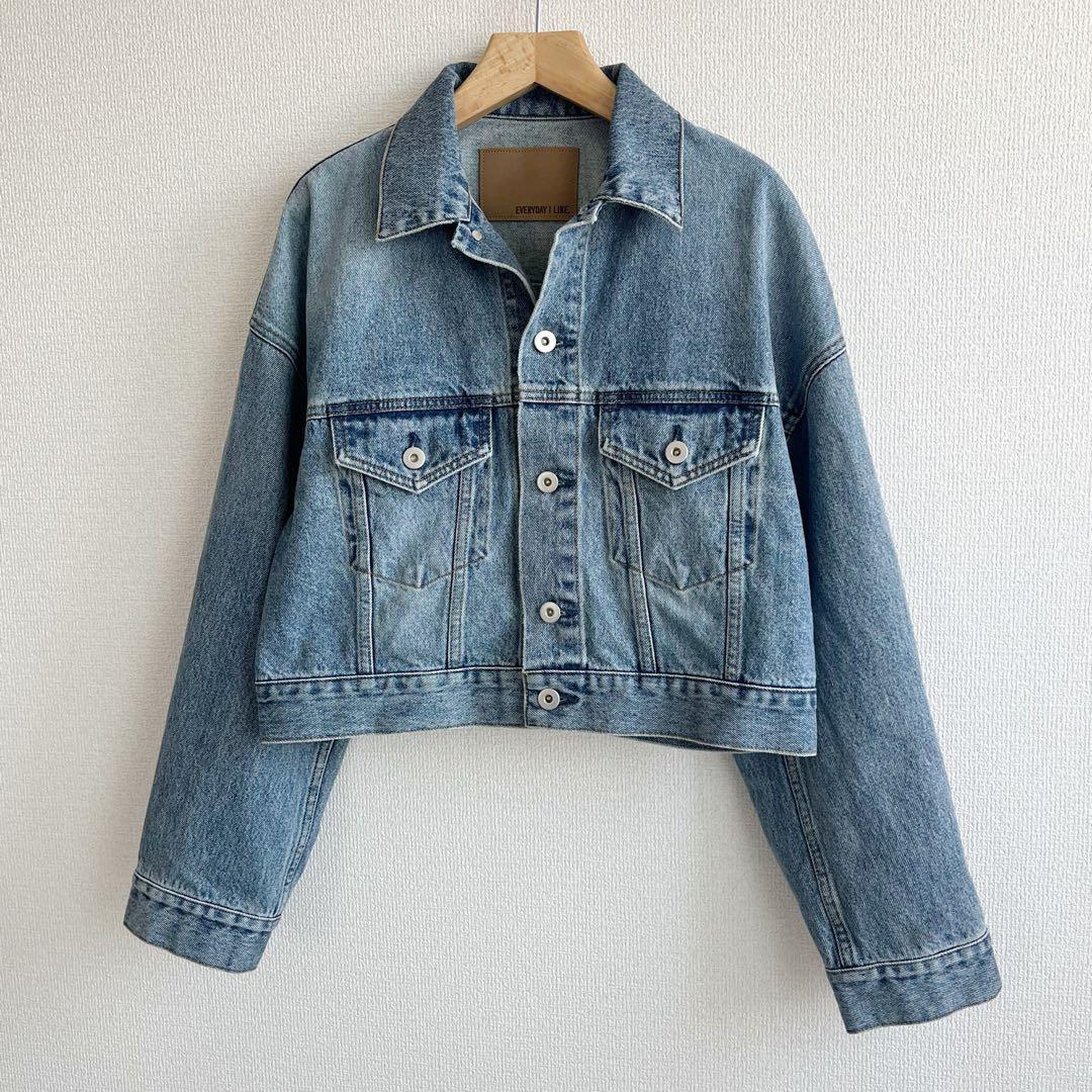 美品 ドゥーズィエムクラス　クロップドデニムジャケット
