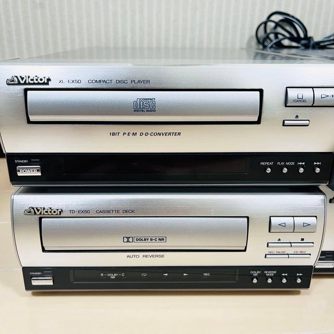 ビクター　EX-50 スピーカーセット　CD MD カセットテープ再生可能