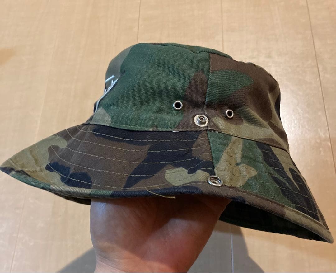 80s Stüssy 迷彩 バケットハット オールドステュシー 黒タグ