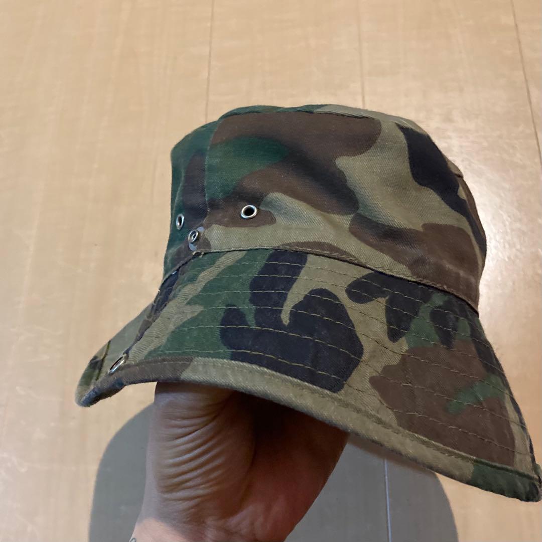 80s Stüssy 迷彩 バケットハット オールドステュシー 黒タグ