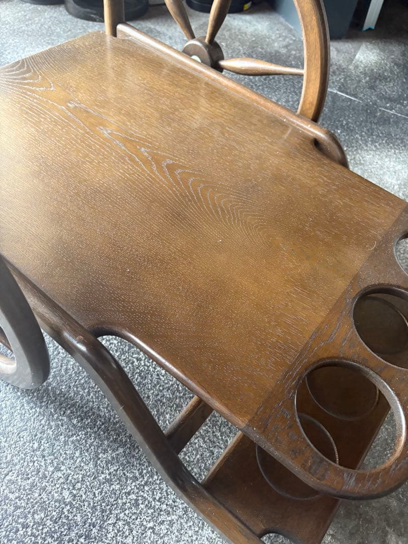 木製二段キッチンワゴン