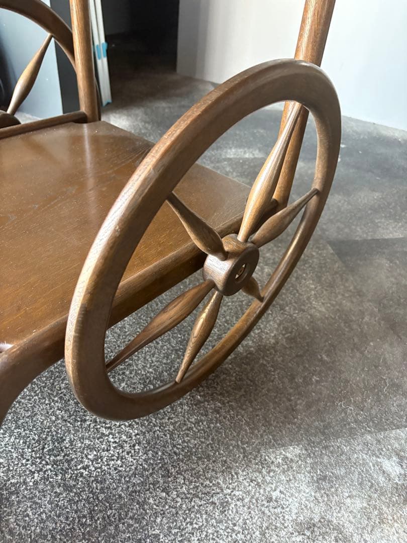 木製二段キッチンワゴン