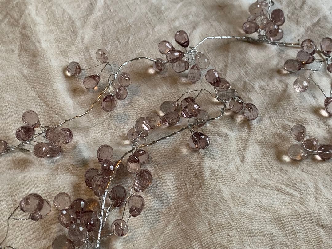 フランス ブロカント ガラスのガーランド アンティーク ヴィンテージ