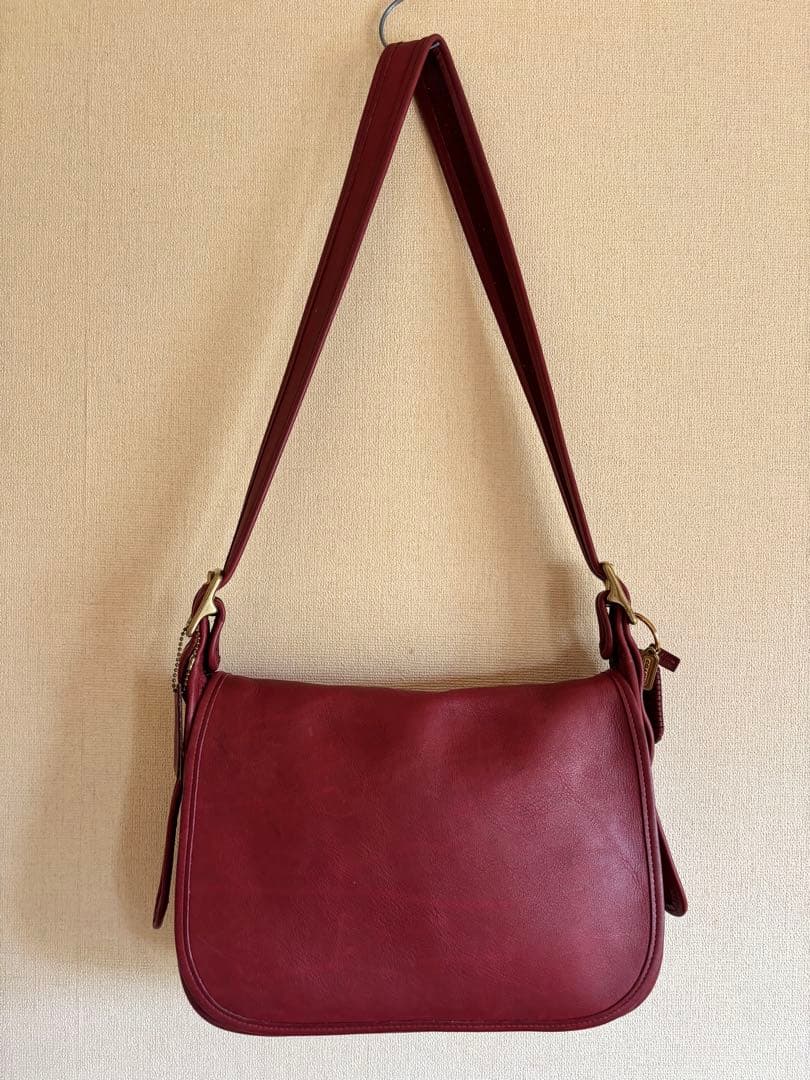 オールドコーチ　ショルダーバッグ　USA製 レッド