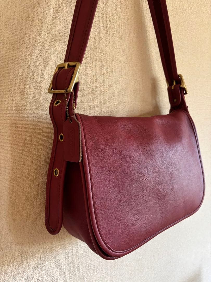 オールドコーチ　ショルダーバッグ　USA製 レッド