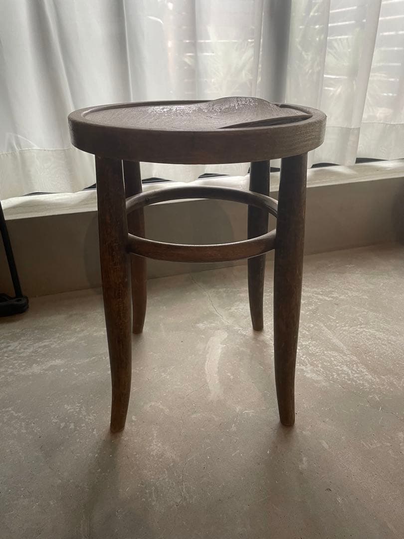 IDEE アンティークスツール ベントウッドレトロシャビー木製チェアインテリア