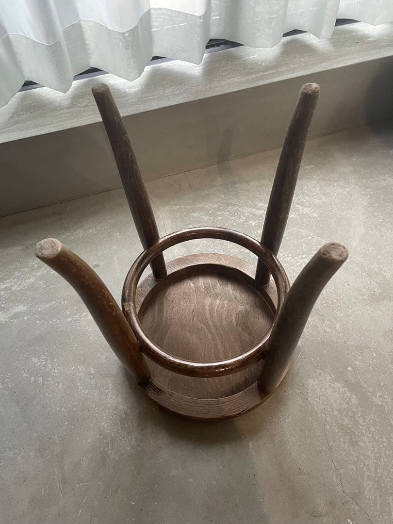 IDEE アンティークスツール ベントウッドレトロシャビー木製チェアインテリア