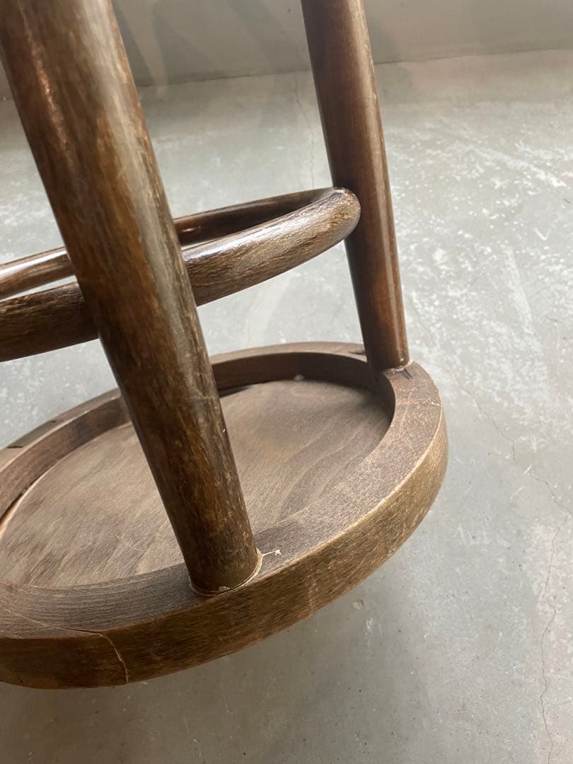 IDEE アンティークスツール ベントウッドレトロシャビー木製チェアインテリア