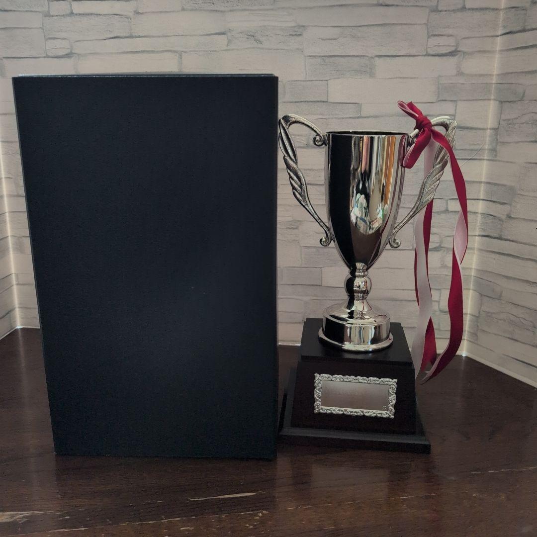 優勝シルバートロフィー 赤白リボン付き