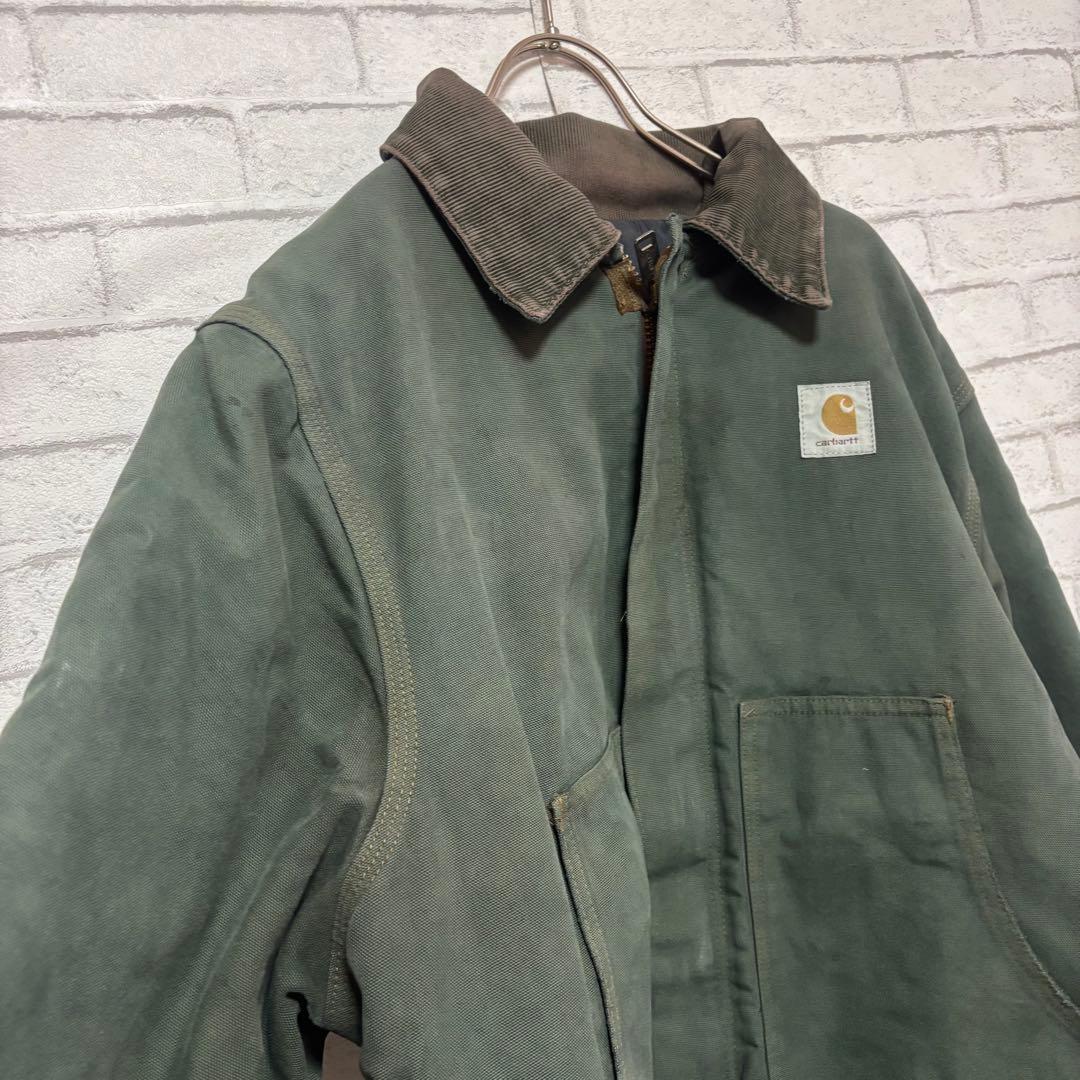 【まさを。】カーハート トラディショナルジャケット モスグリーン 後染 M