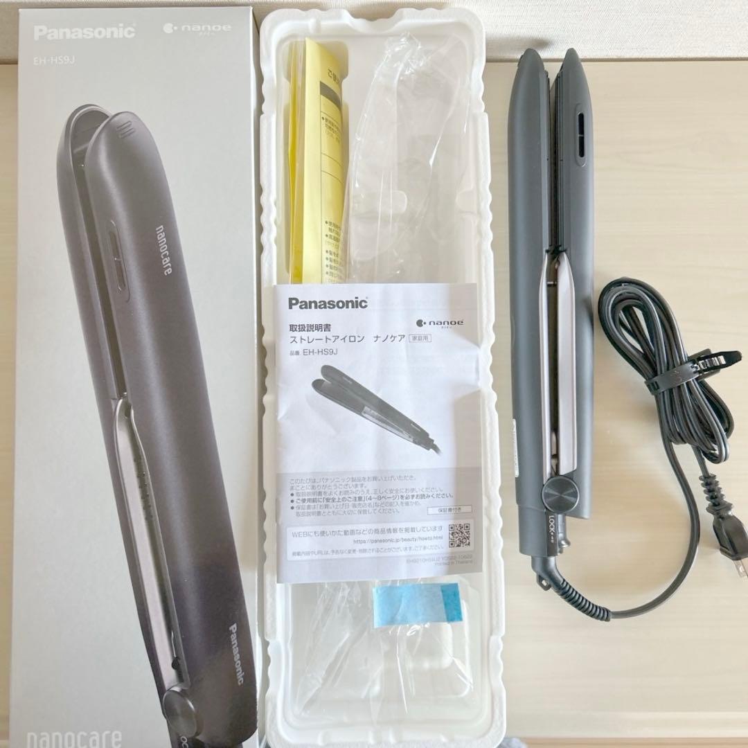 Panasonic ストレートアイロン ナノケア ブラック EH-HS9J 美品