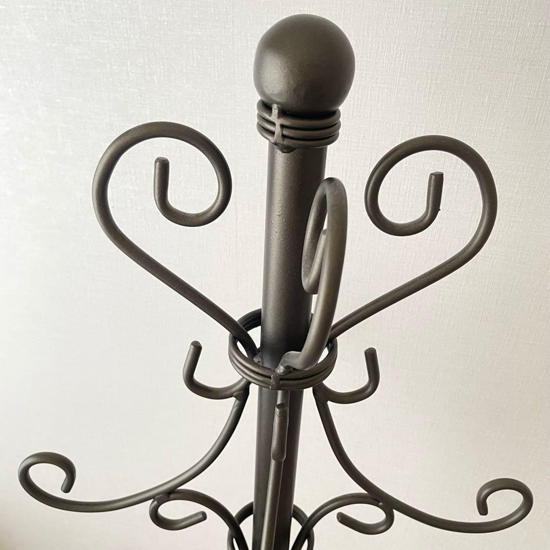 【美品】 アイアンポールハンガー アンティーク コートハンガー セレスティア