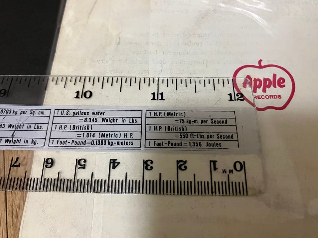 珍アップル裏ジャケ　裏リンゴ印刷ズレ　綺麗な赤盤　プリーズプリーズミー