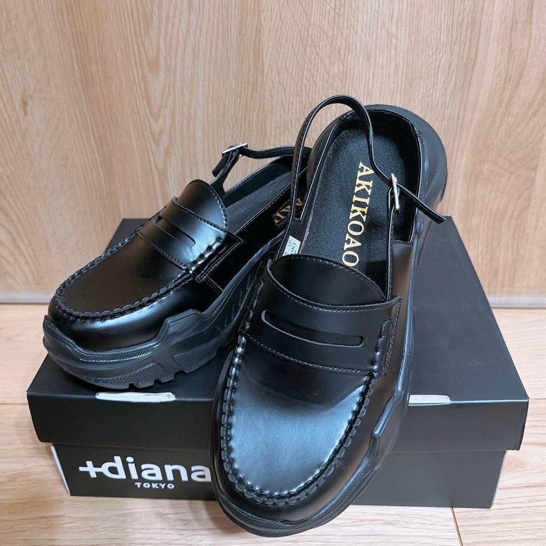 AKIKOAOKI demi Black×Black-faux leather