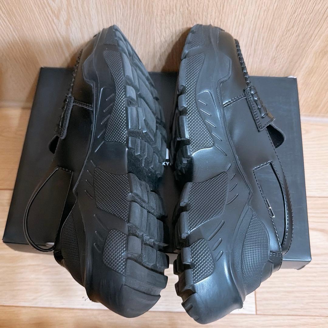 AKIKOAOKI demi Black×Black-faux leather