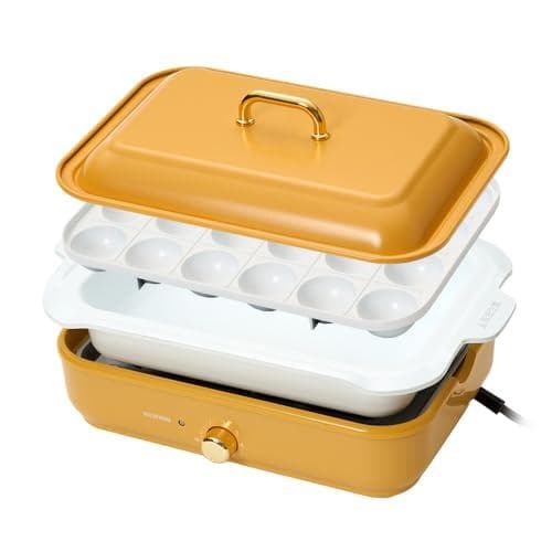 アイリスオーヤマ ホットプレート コンパクト 着脱式 温度調節機能付き_corg