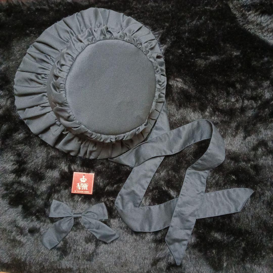 ヴィクトリアンメイデン　エレガントギャザードールハット　ネイビー