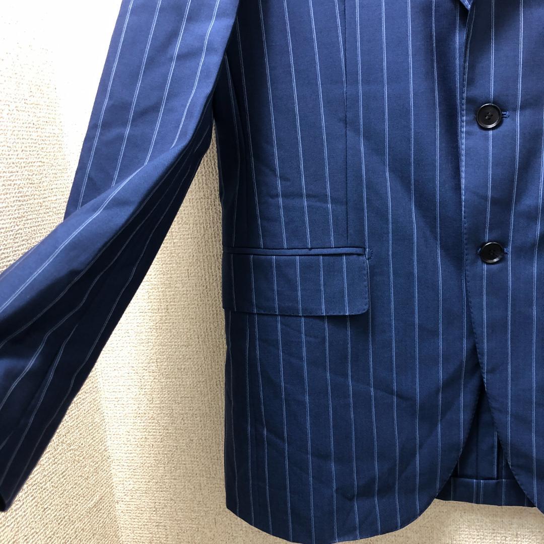 リングジャケット スーツ ブルー ストライプ 日本製 5940