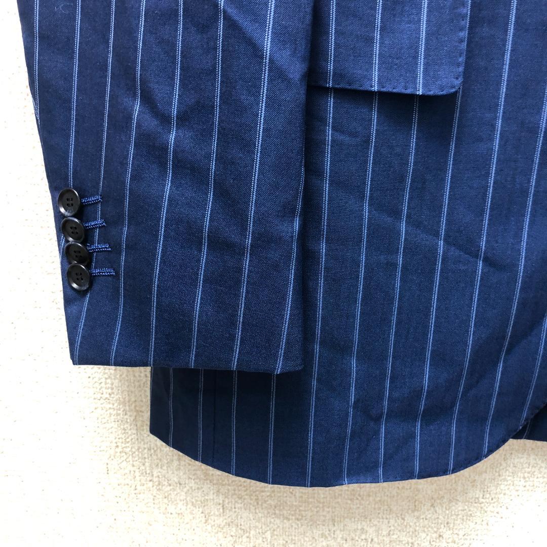 リングジャケット スーツ ブルー ストライプ 日本製 5940