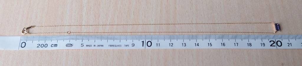 未使用　ツツミ　アイオライト　ネックレス　スクエア　K10