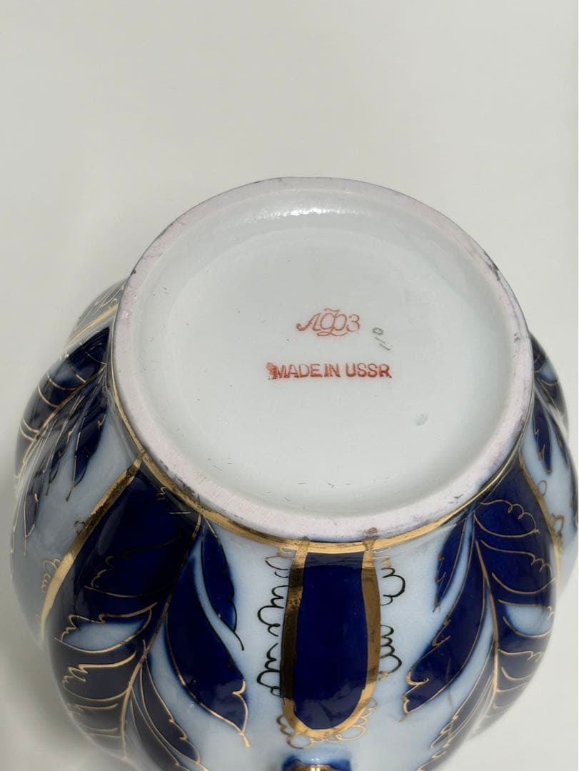 ロシア皇室御用達アンティークロモノーソフインペリアルポーセリン　ティーセット