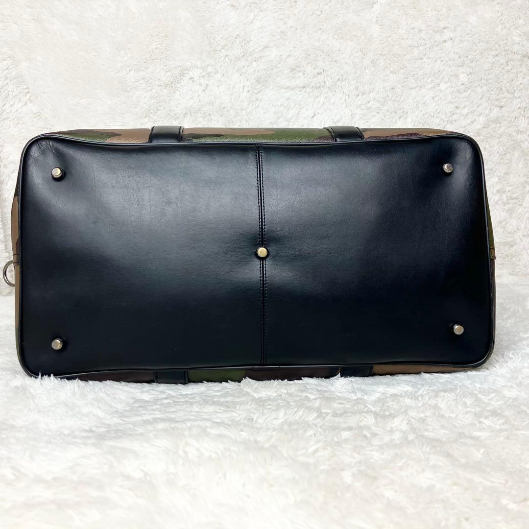 極美品✨コーチ　ボストンバッグ　PVレザー レザー　カモフラ　迷彩　F29049