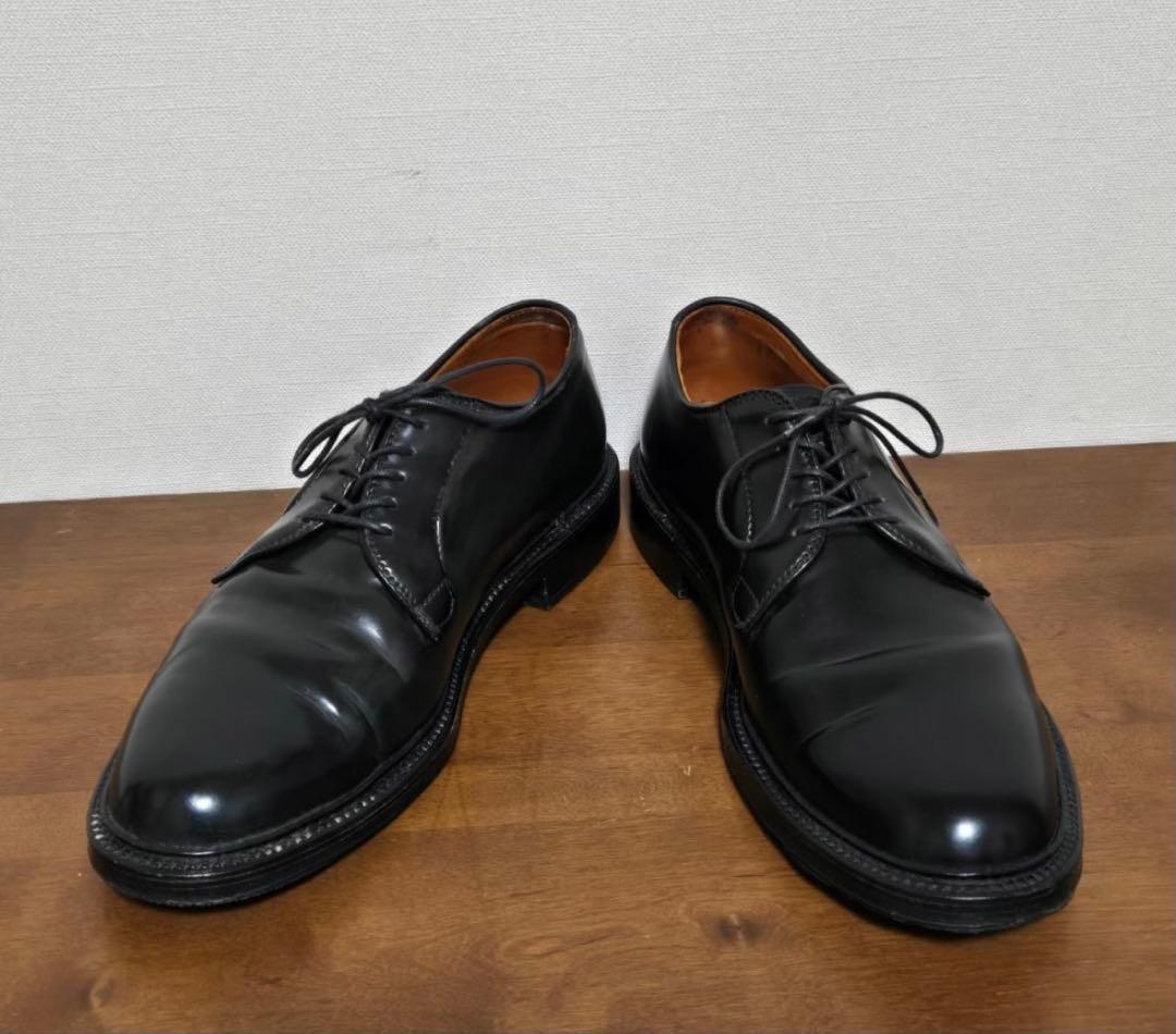 ALDEN 9901 US8 コードバンプレーントゥシューズ 短靴 靴 レザー