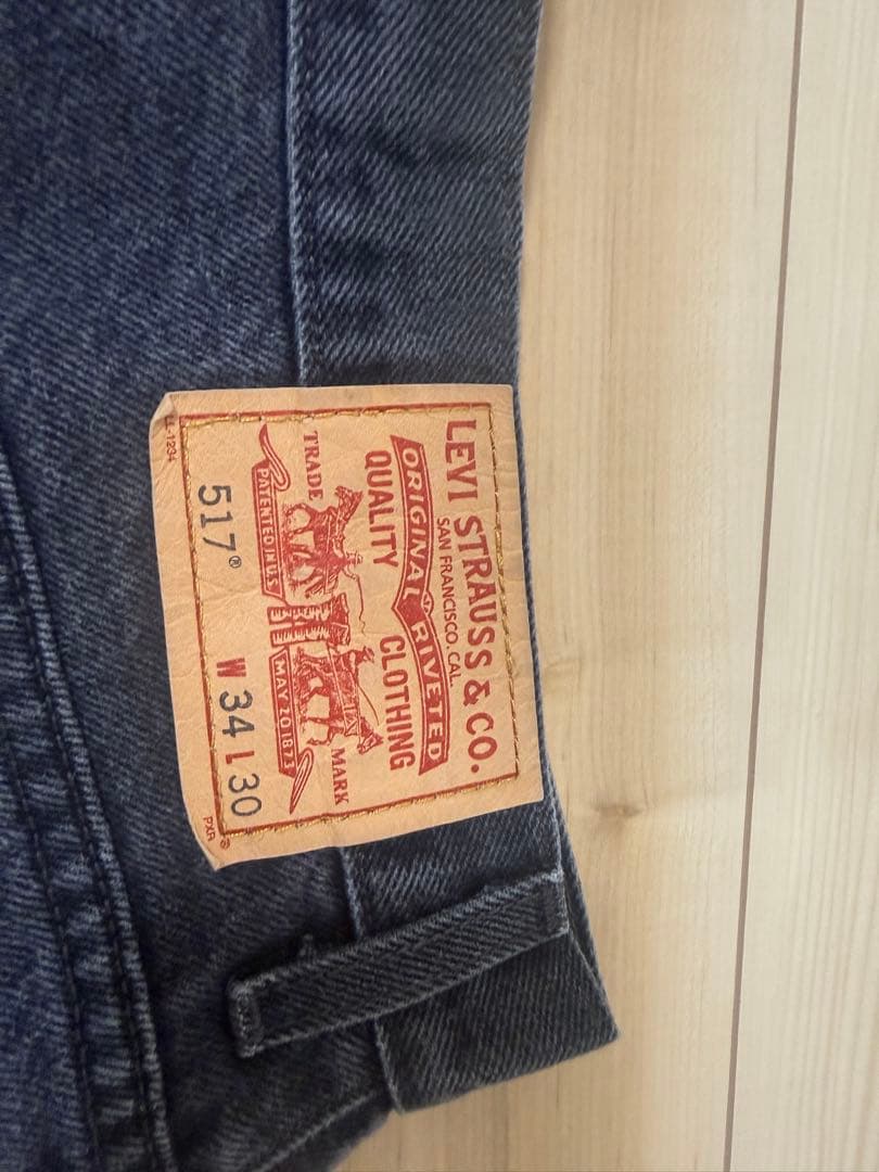 Levi's 517 ブラックデニム W34 L30 mexico製