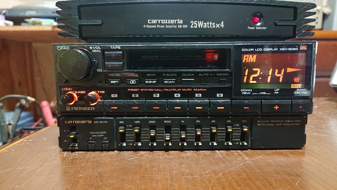 当時物、カロッツェリア KEH-8020他イコライザー、アンプセット