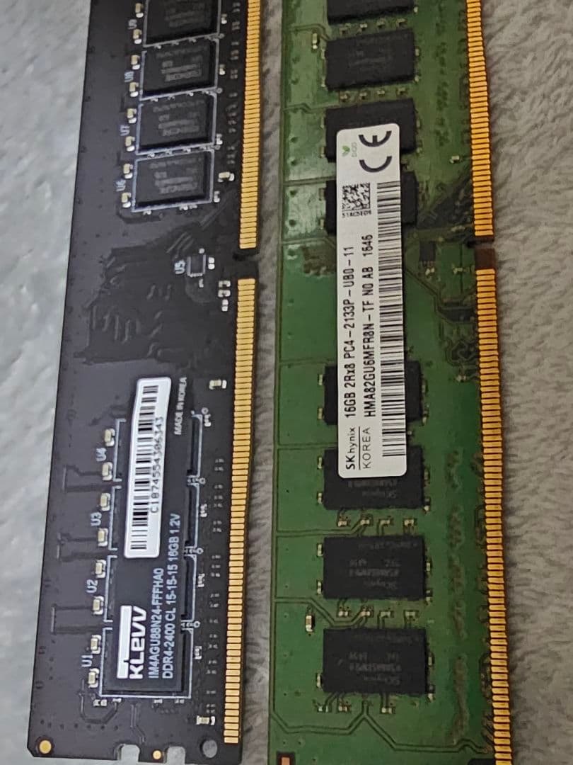 DDR4 2400 2133 16GB ×2　計 32GB