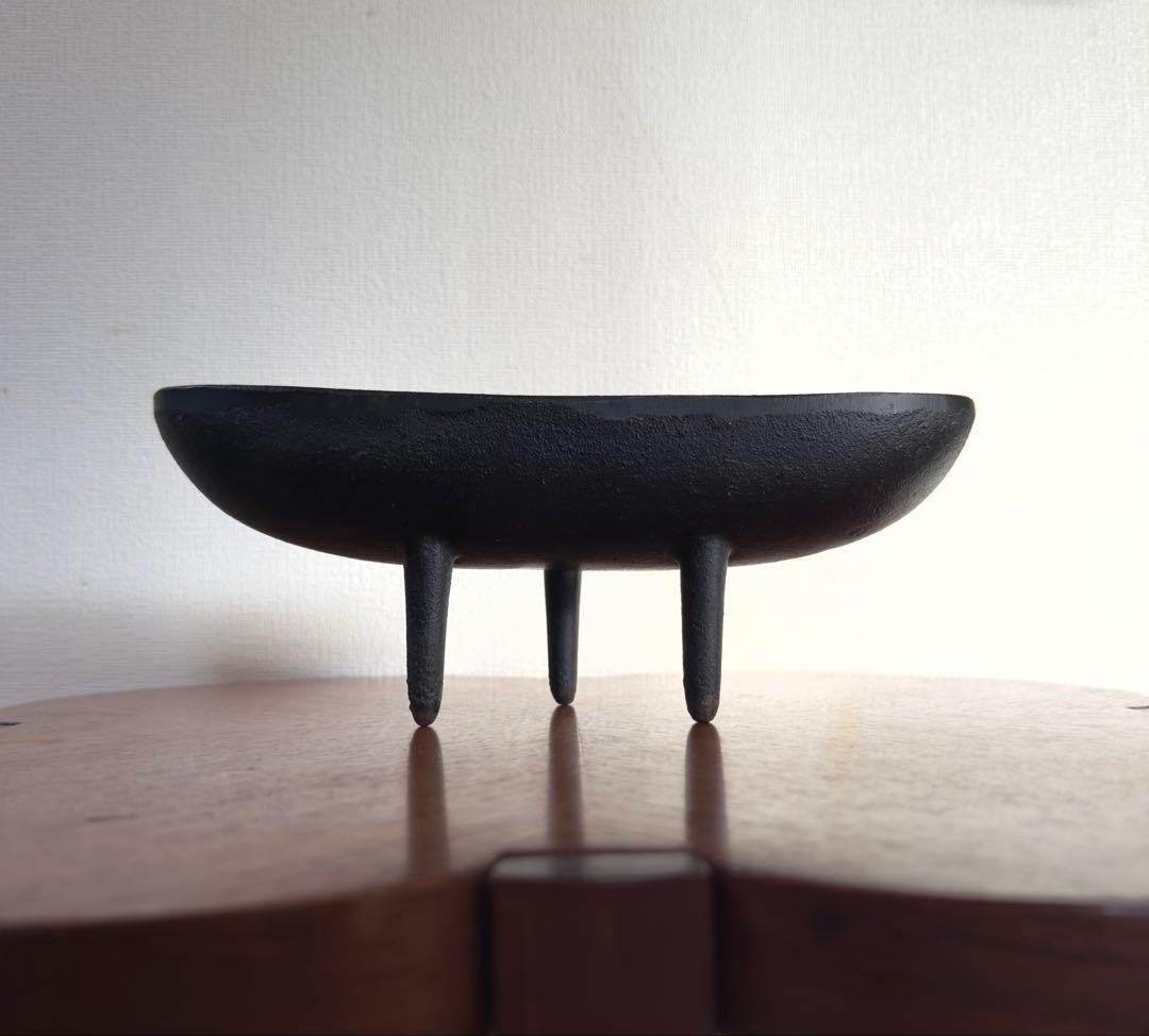 名作 南部鉄器 70年代 水盤 三つ足 モダン ミッドセンチュリー ビンテージ