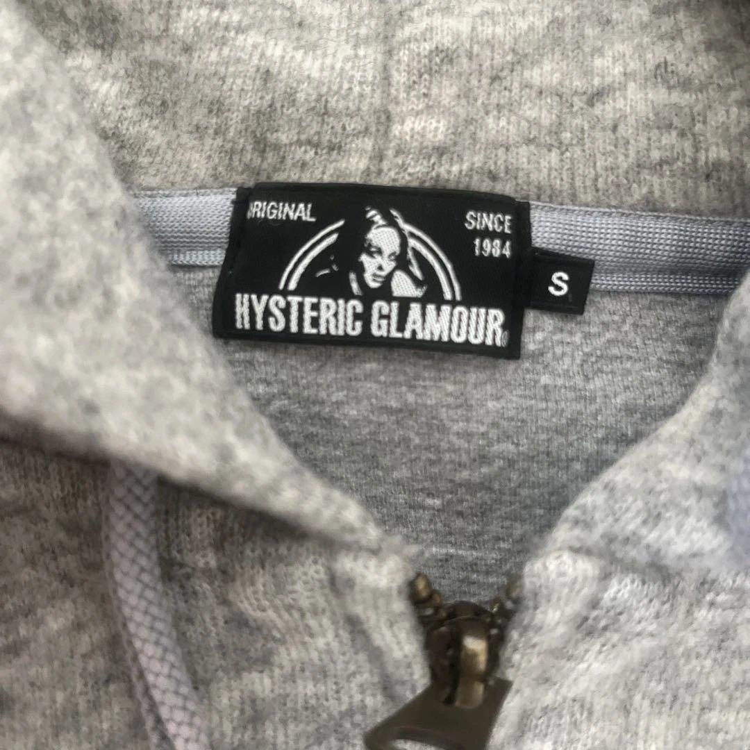 HYSTERIC GLAMOUR フルジップ ニットパーカー フーディガールロゴ