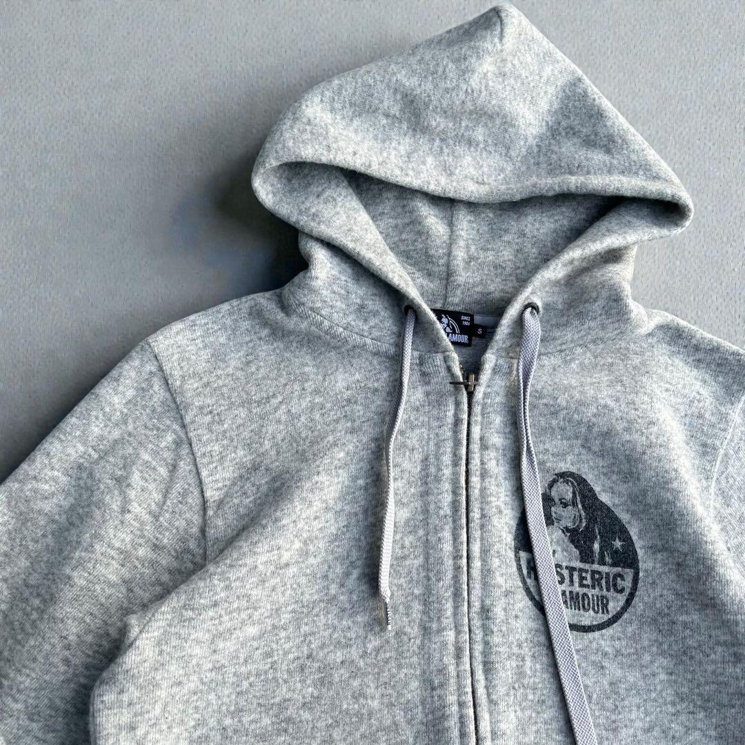 HYSTERIC GLAMOUR フルジップ ニットパーカー フーディガールロゴ