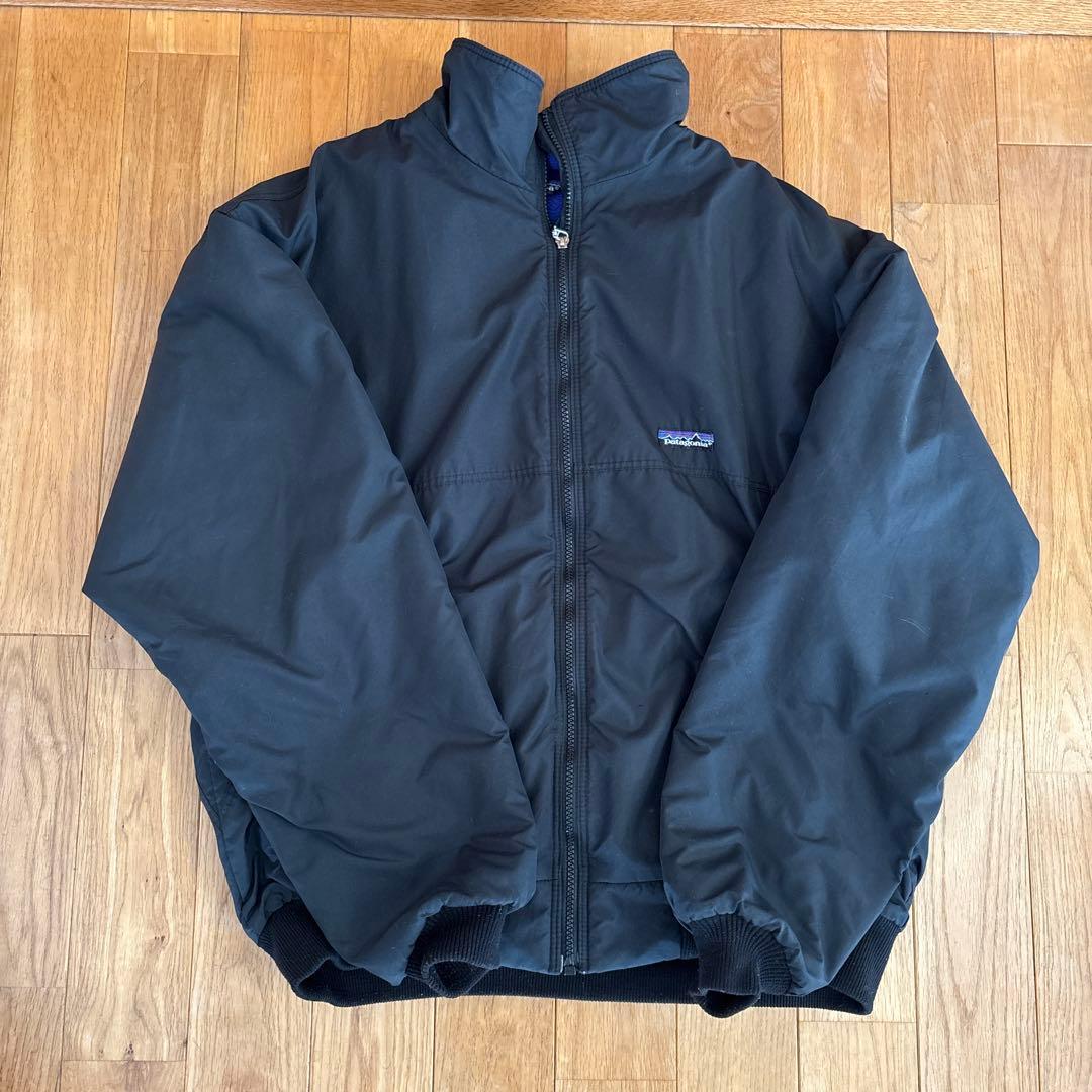 80s patagonia シェルドシンチラ／黒USA製Lサイズ