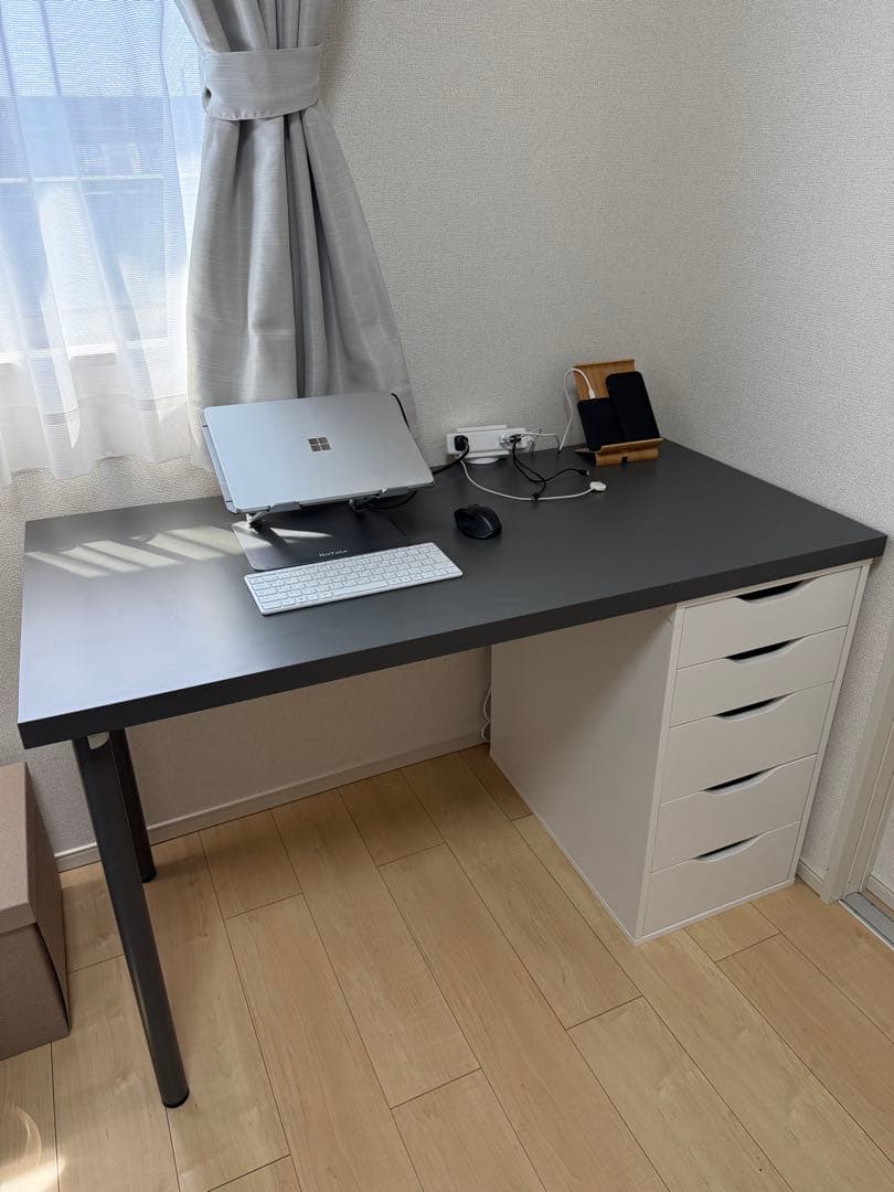 【IKEA】美品★デスク5段引き出し付き