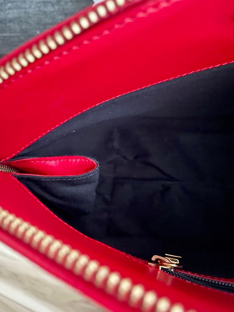 ペリーコ　美品！レザー×藤編み　クラッチ、ハンドバッグ