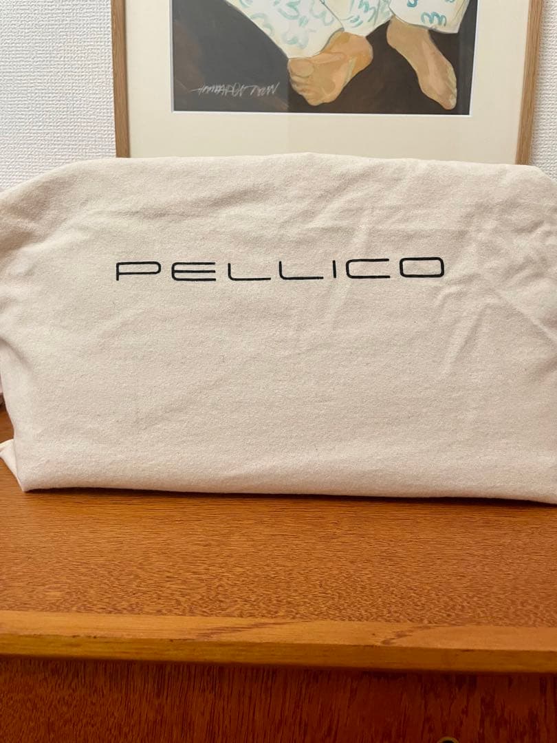 ペリーコ　美品！レザー×藤編み　クラッチ、ハンドバッグ